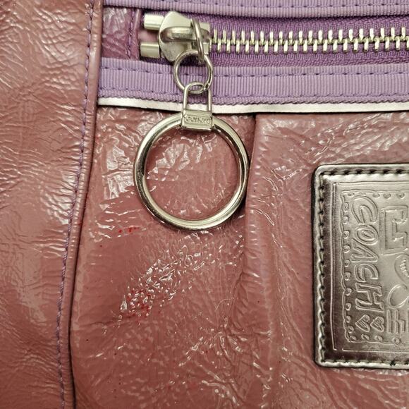 Coach Purple Patent Leather Poppy Shoulder Bag - Picture 4 of 6
